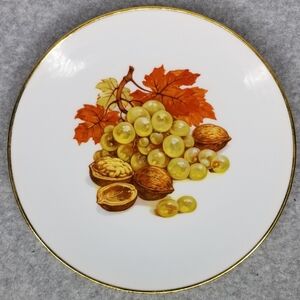 Bareuther‎ Waldsassen Bavaria Germany Fruit Salad Dessert Plate Gold Guilded Rim